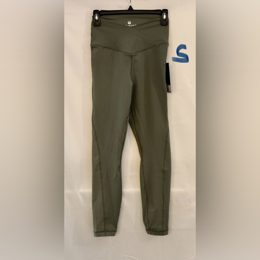 Velocity Olive Green High-Waist Leggings